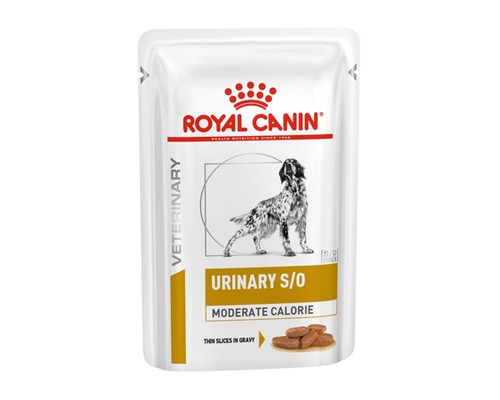 Вологий корм для собак при захворюваннях сечовивідних шляхів Royal Canin Urinary S/O Moderate Calorie Dog Pouch Slices in Gravy 100 г
